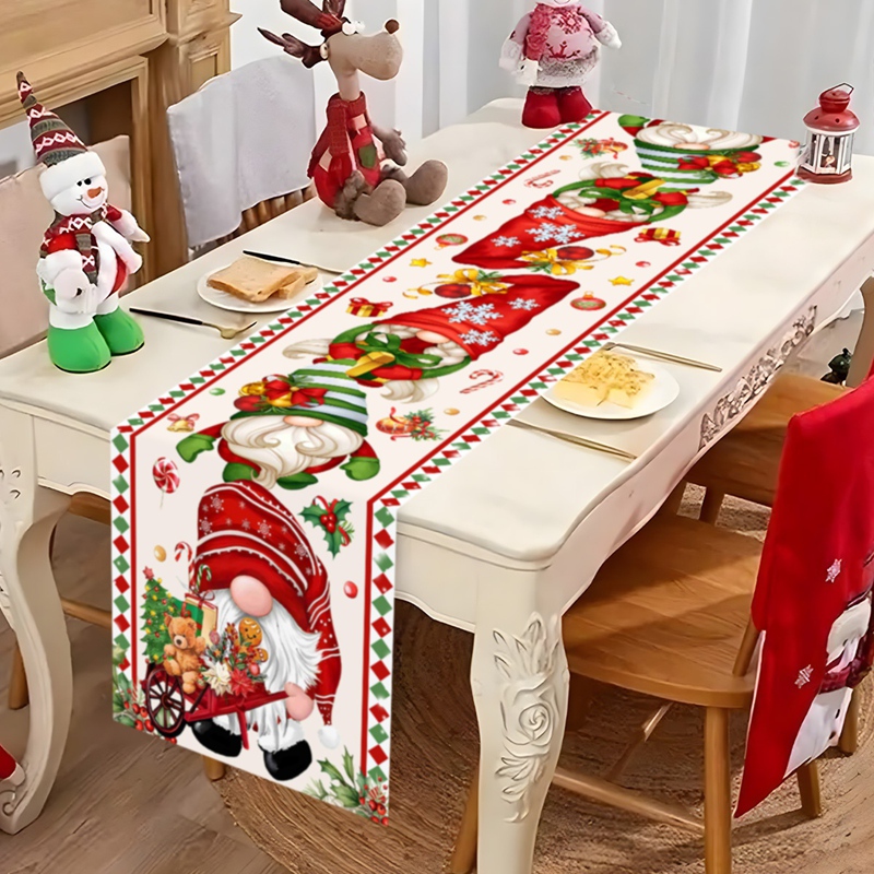 Christmas Table Runner - 크리스마스 테이블 러너 얼굴 없는 노움
