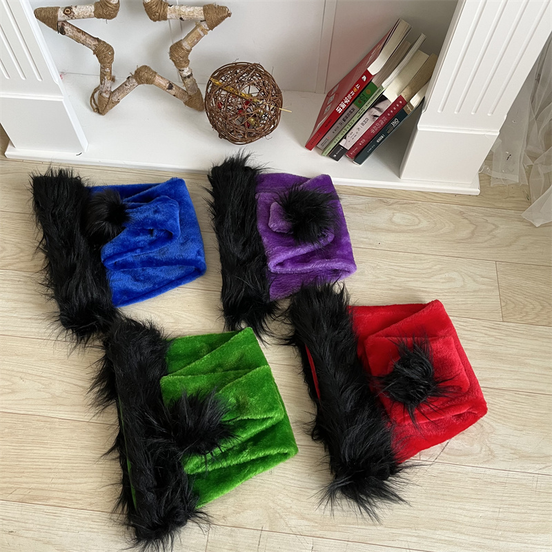 어린이와 성인을 위한 봉제 산타클로스 모자, 검은색 테 - Santa Hat Plush 리뷰 및 가격