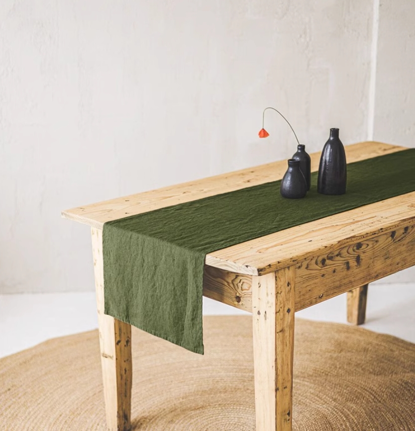 100% 린넨 스톤워싱 테이블 러너 맞춤형 고급 순색  - Christmas Table Runner 리뷰 및 가격