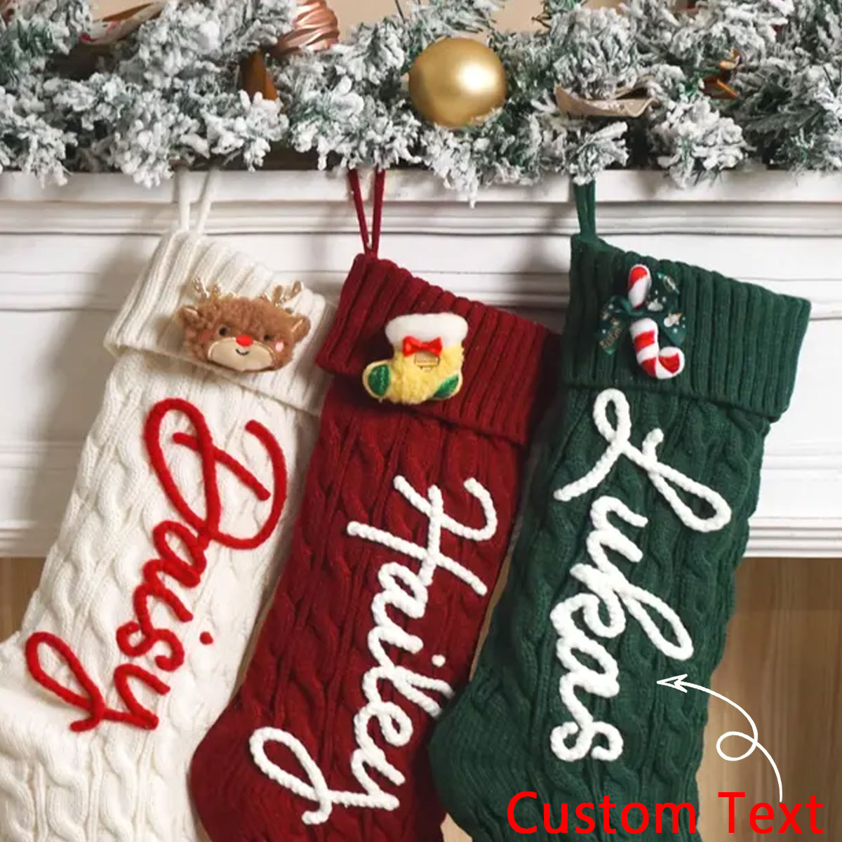 1PC 크리스마스 장식용 스타킹, 엘크/산타클로스/크리 - Christmas Stocking Hanging 리뷰 및 가격